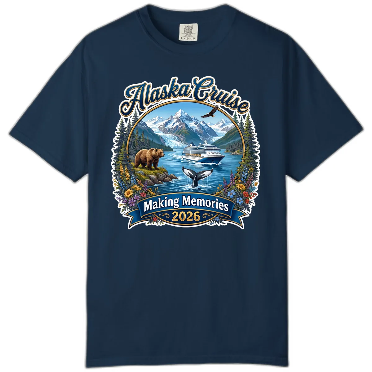 Alaska Cruise Making Memories 2026 Comfort Color in True Navy