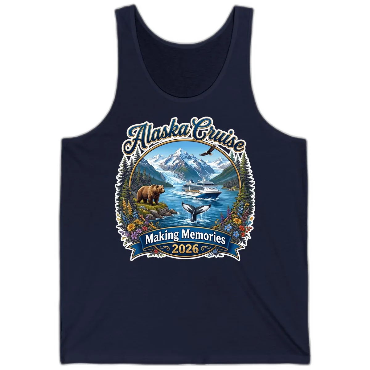 Alaska Cruise Making Memories 2026 Tank in Navy