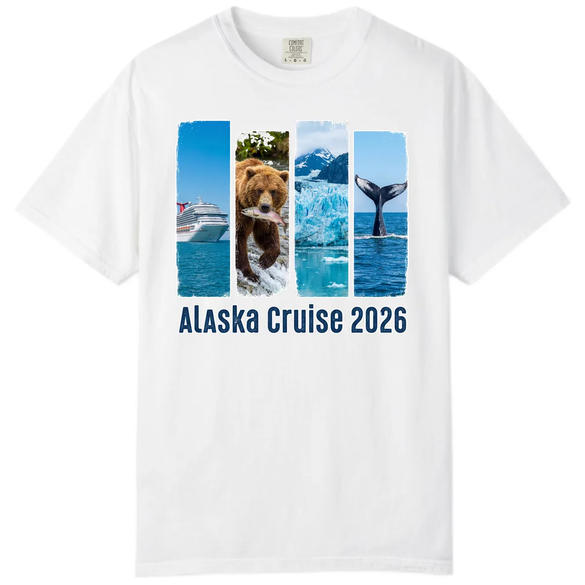 Alaska Cruise 2026 Adventure Panels Comfort Color in White
