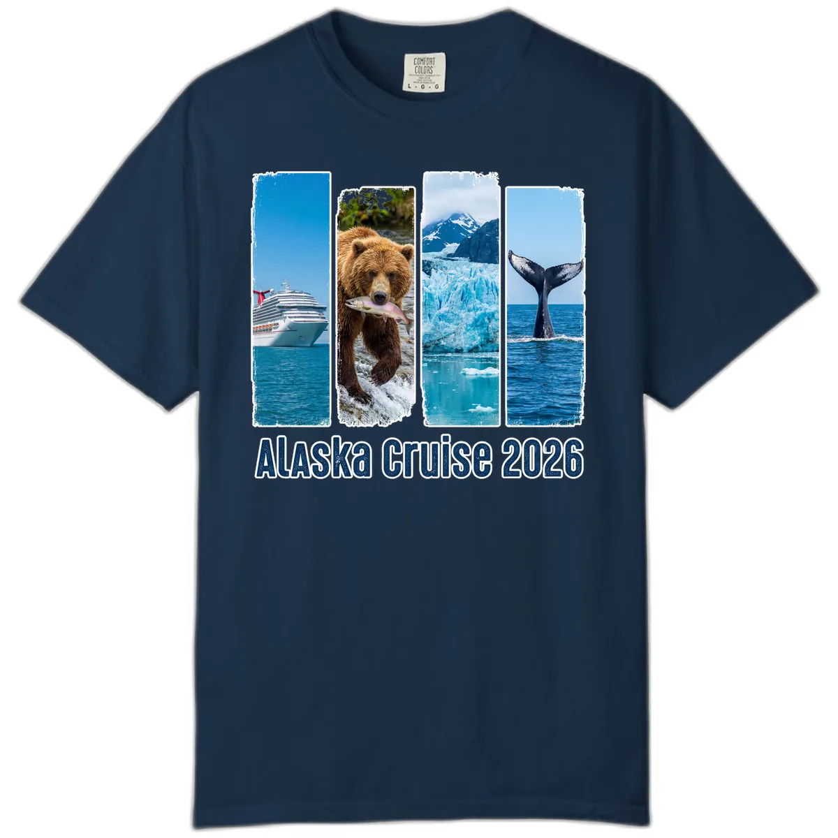 Alaska Cruise 2026 Adventure Panels Comfort Color in True Navy