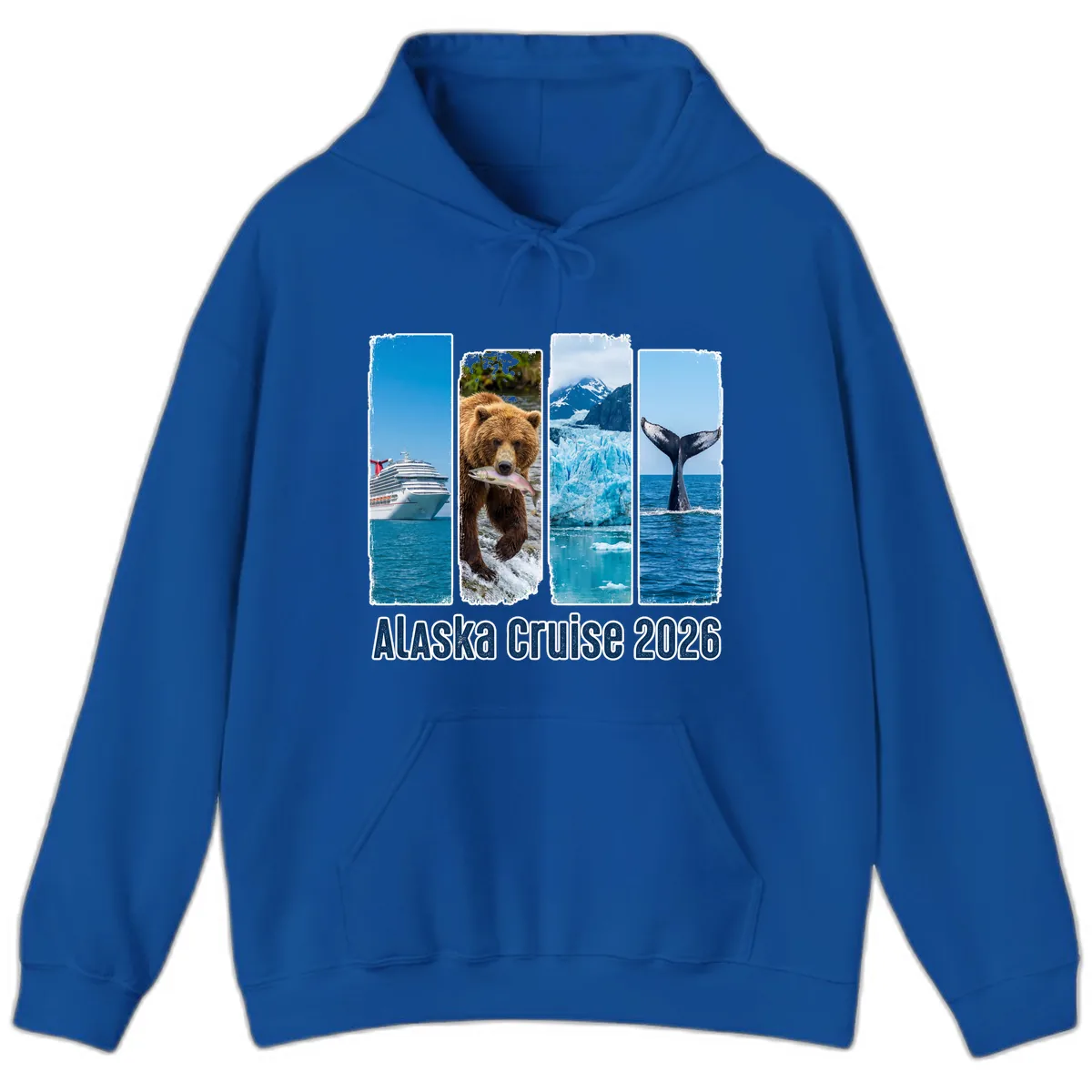Alaska Cruise 2026 Adventure Panels Hoodie in Royal