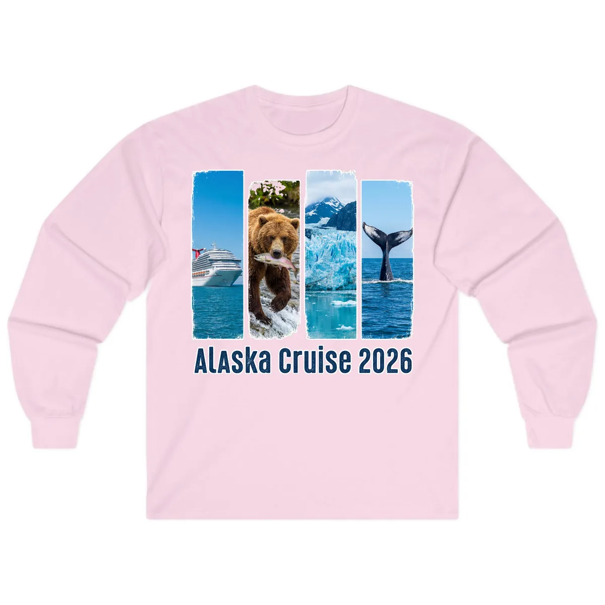 Alaska Cruise 2026 Adventure Panels Long Sleeve in Light Pink
