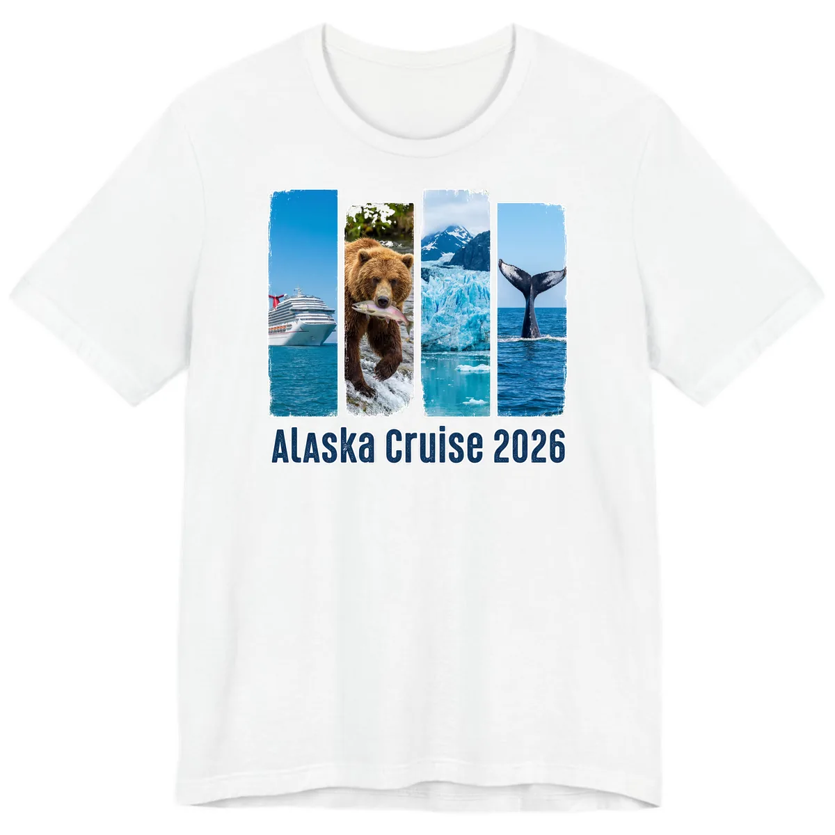 Alaska Cruise 2026 Adventure Panels Premium T-Shirt in White