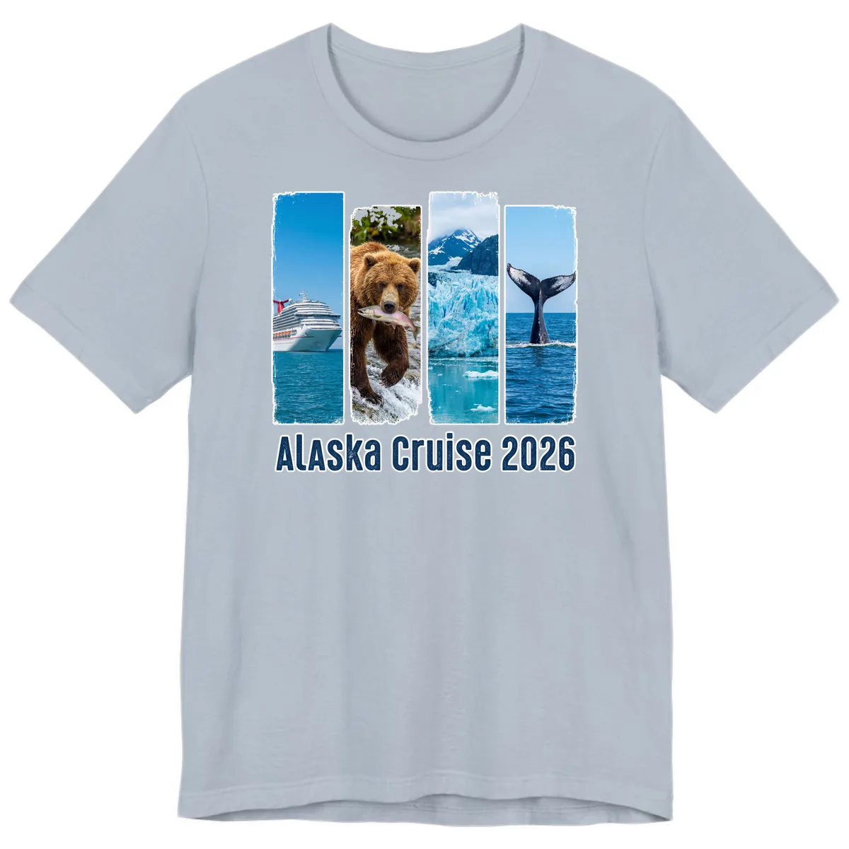 Alaska Cruise 2026 Adventure Panels Premium T-Shirt in Light Blue
