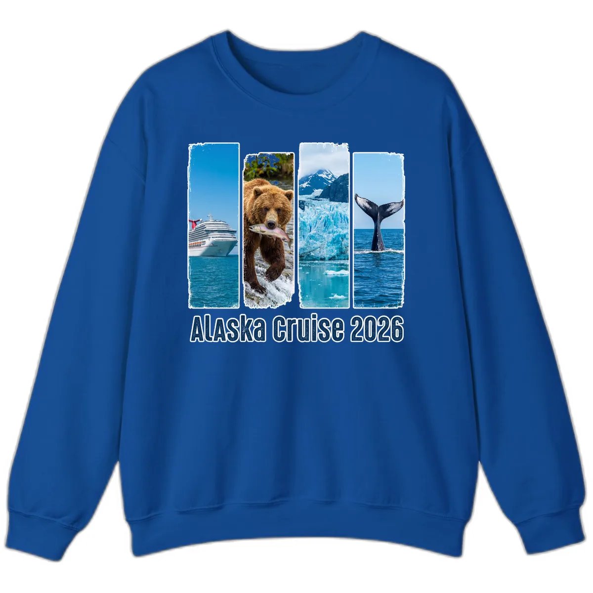 Alaska Cruise 2026 Adventure Panels Sweatshirt in Royal