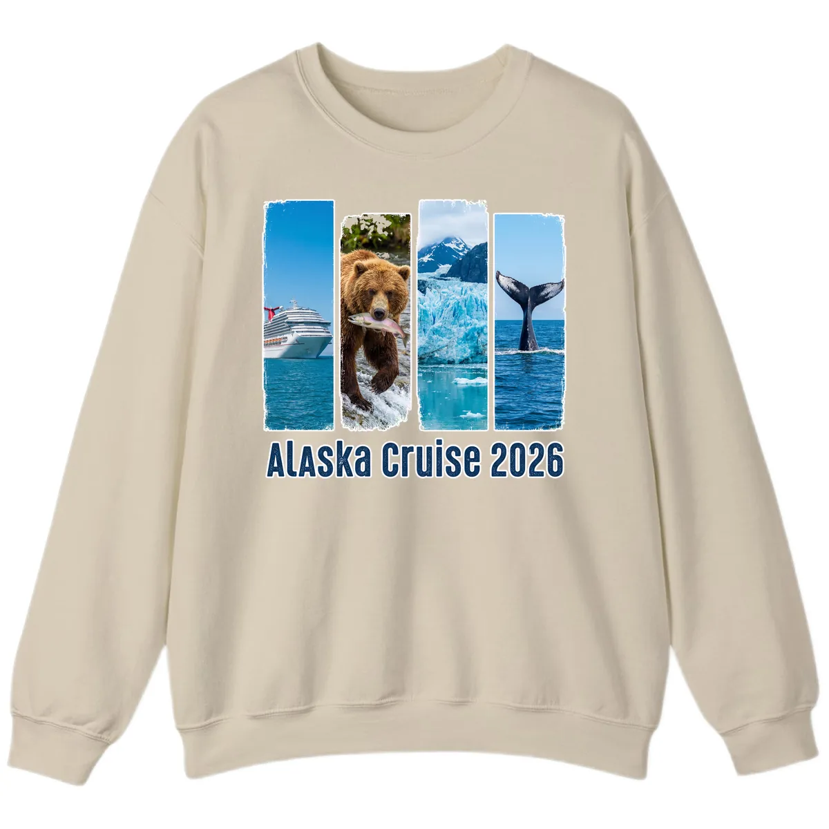 Alaska Cruise 2026 Adventure Panels Sweatshirt in Sand