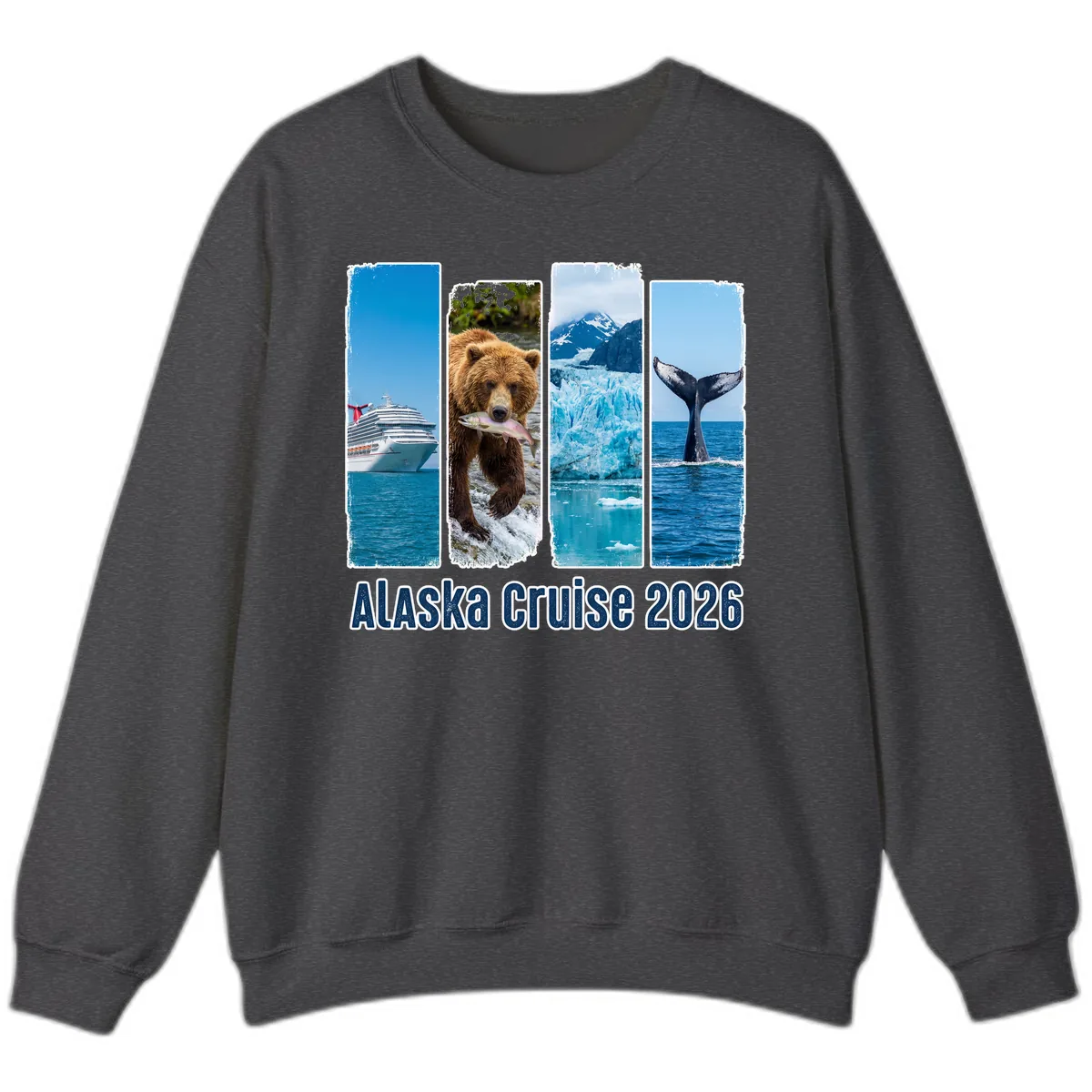 Alaska Cruise 2026 Adventure Panels Sweatshirt in Dark Heather