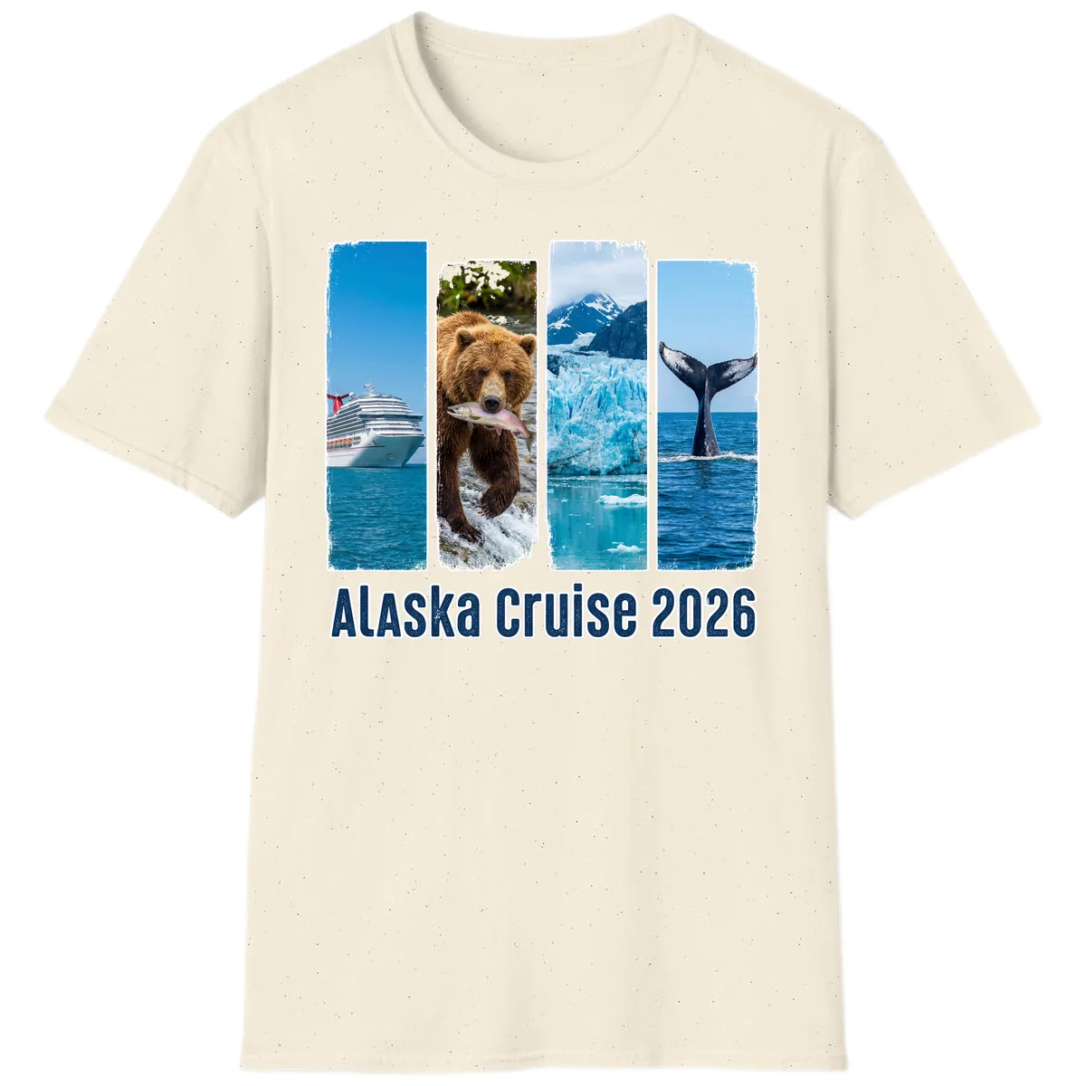 Alaska Cruise 2026 Adventure Panels T-Shirt in Natural