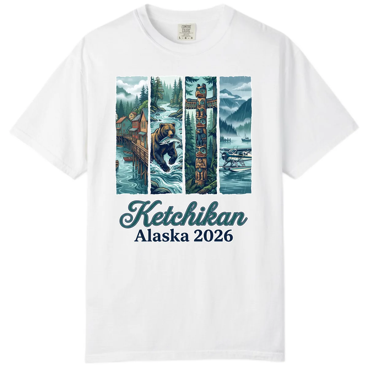 Ketchikan Alaska 2026 Scenic Panel Comfort Color in White