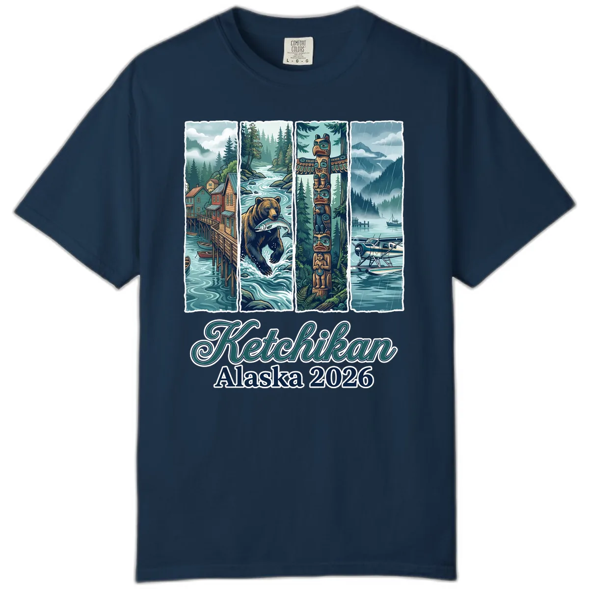 Ketchikan Alaska 2026 Scenic Panel Comfort Color in True Navy