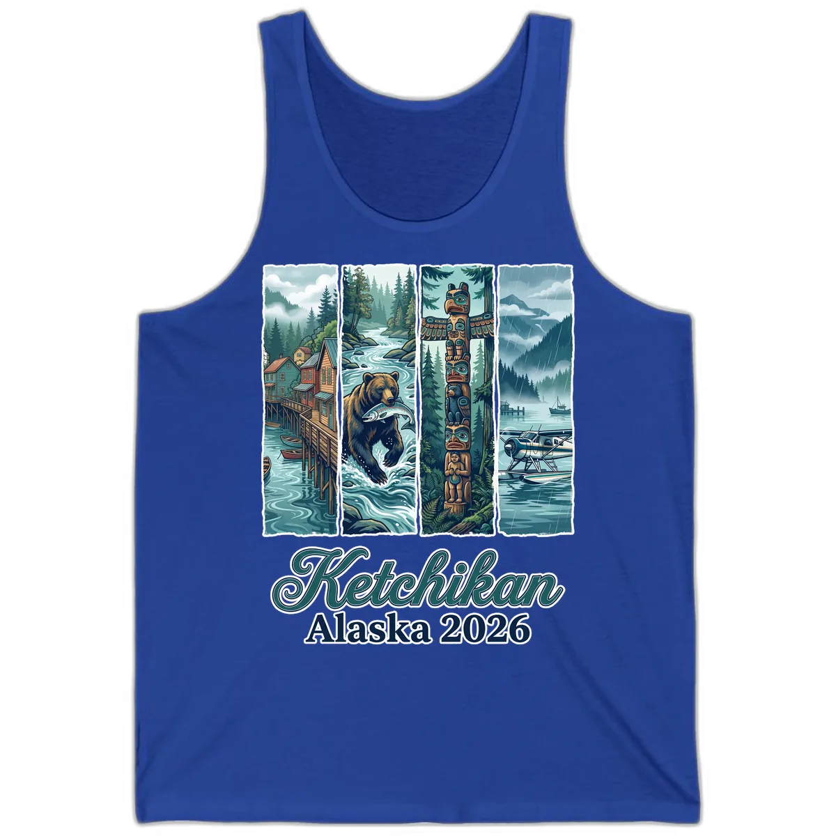 Ketchikan Alaska 2026 Scenic Panel Tank in True Royal