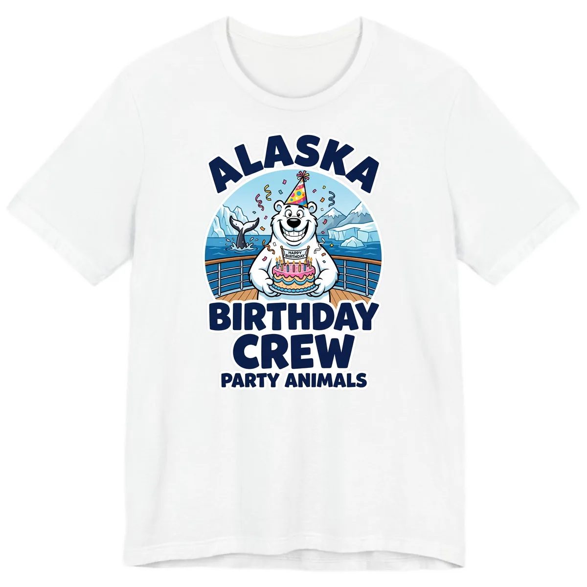Alaska Birthday Crew Party Animals Premium T-Shirt in White