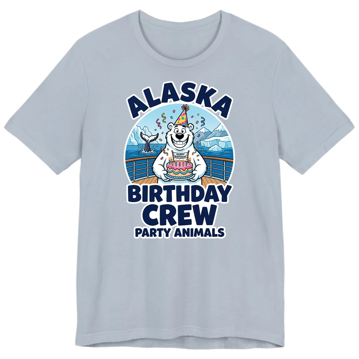 Alaska Birthday Crew Party Animals Premium T-Shirt in Light Blue