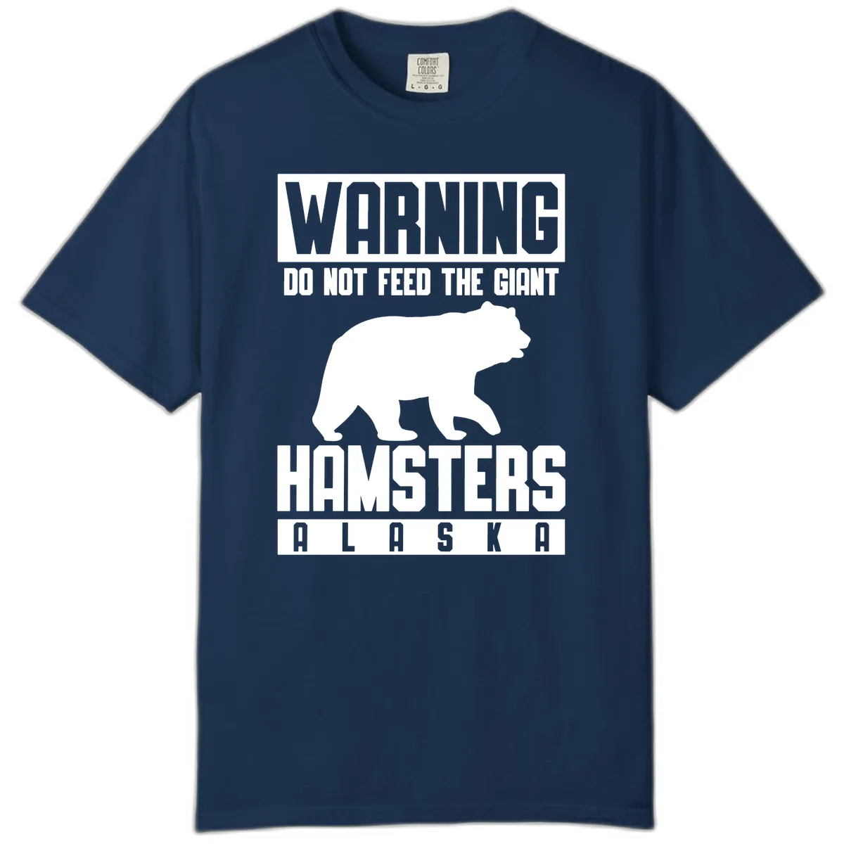 Do Not Feed The Giant Hamsters Alaska Comfort Color in Navy
