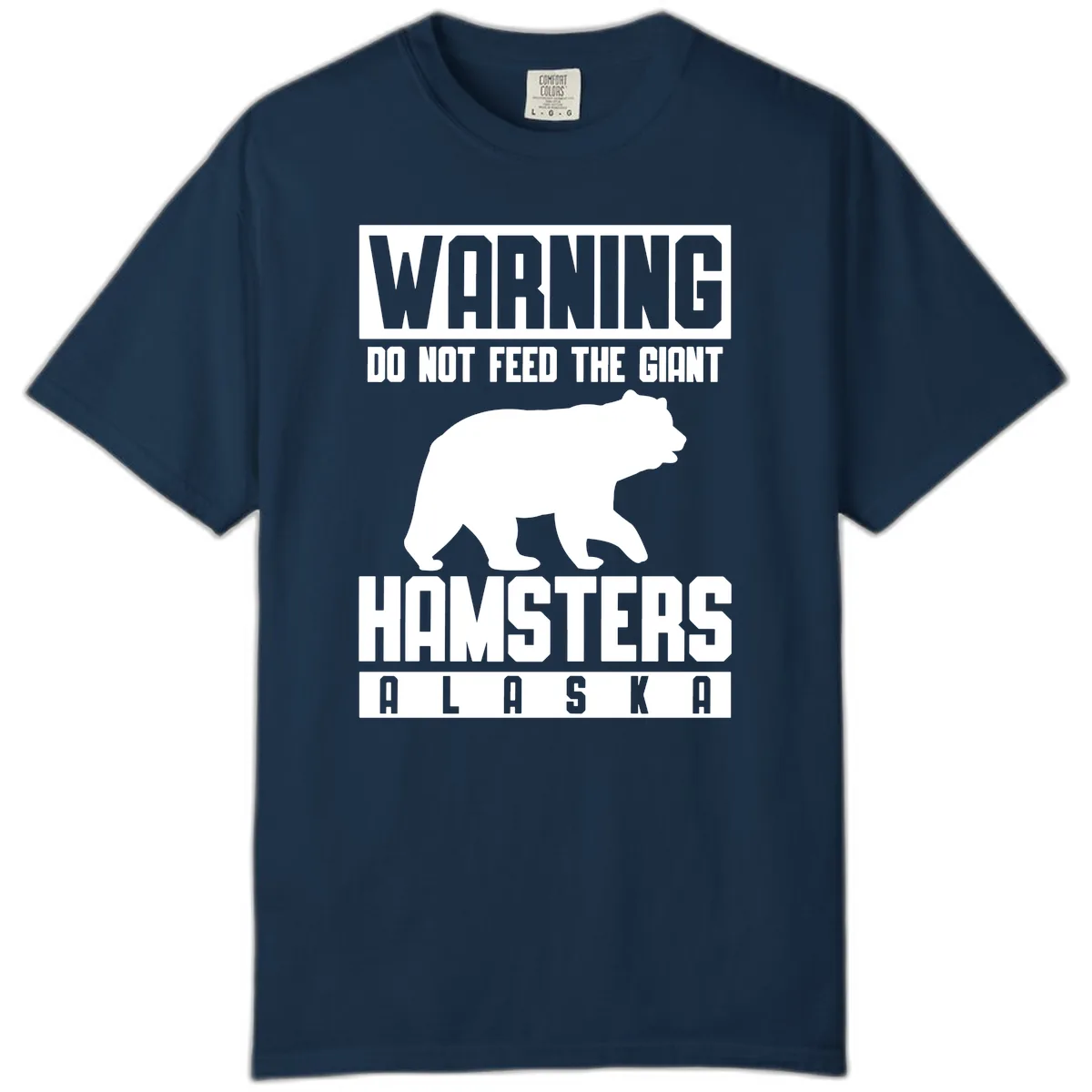 Do Not Feed The Giant Hamsters Alaska Comfort Color in True Navy