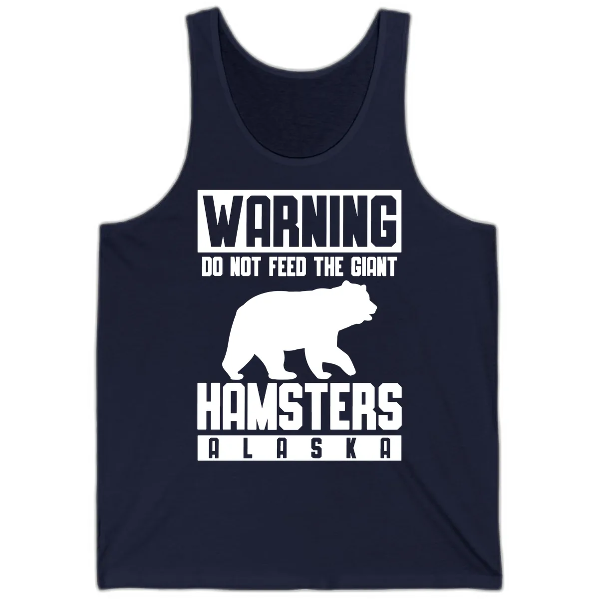 Do Not Feed The Giant Hamsters Alaska Tank in Navy