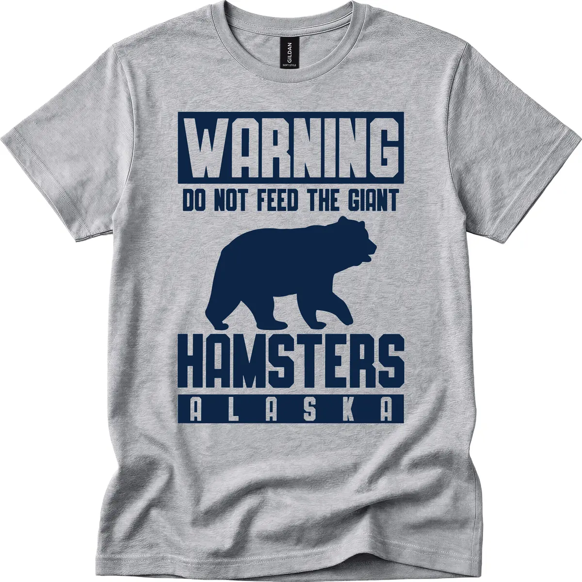 Do Not Feed The Giant Hamsters Alaska T-Shirt in Sport Grey