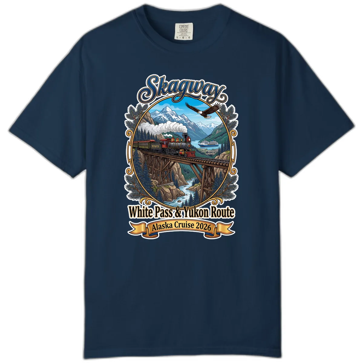 Skagway White Pass & Yukon Route Comfort Color in True Navy