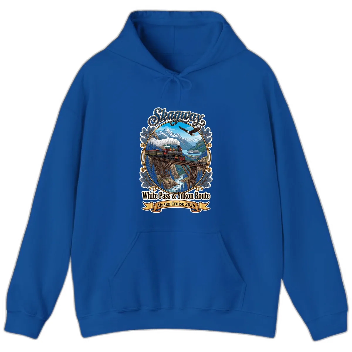 Skagway White Pass & Yukon Route Hoodie in Royal