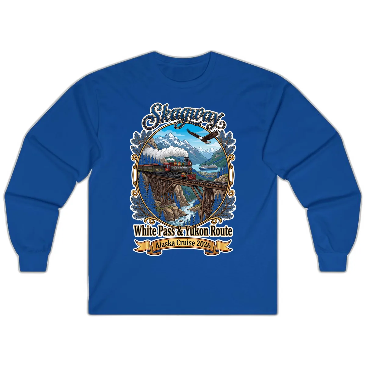 Skagway White Pass & Yukon Route Long Sleeve in Royal