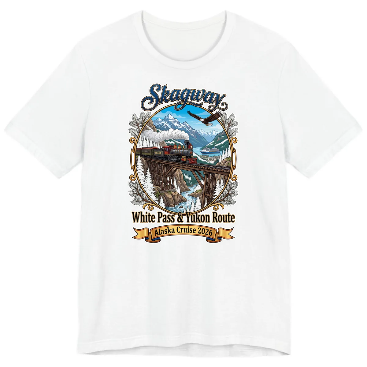 Skagway White Pass & Yukon Route Premium T-Shirt in White