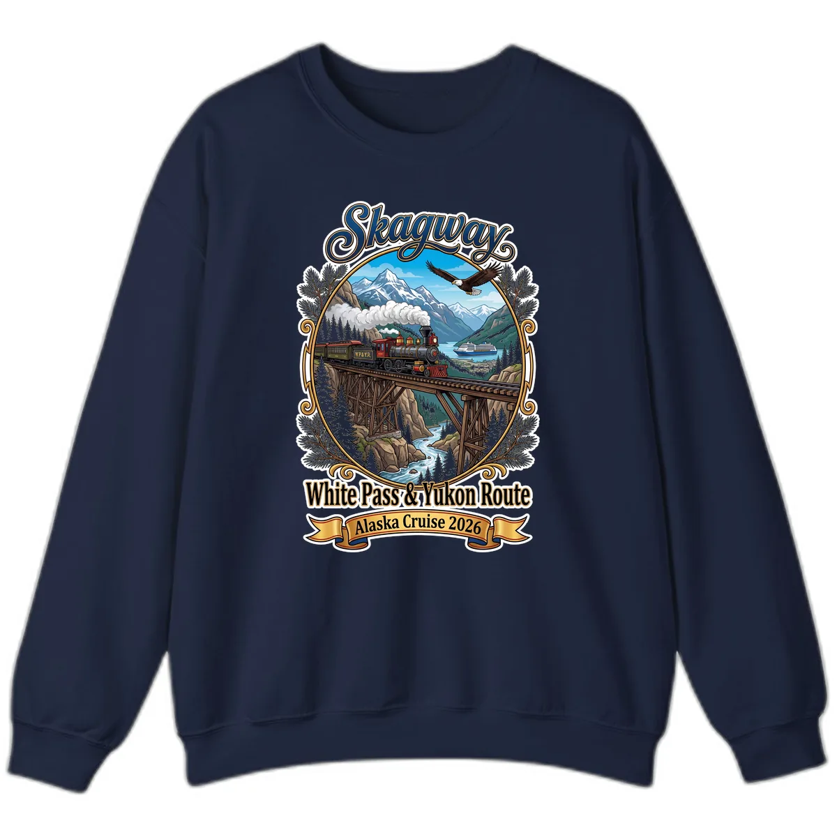 Skagway White Pass & Yukon Route Sweatshirt in Navy