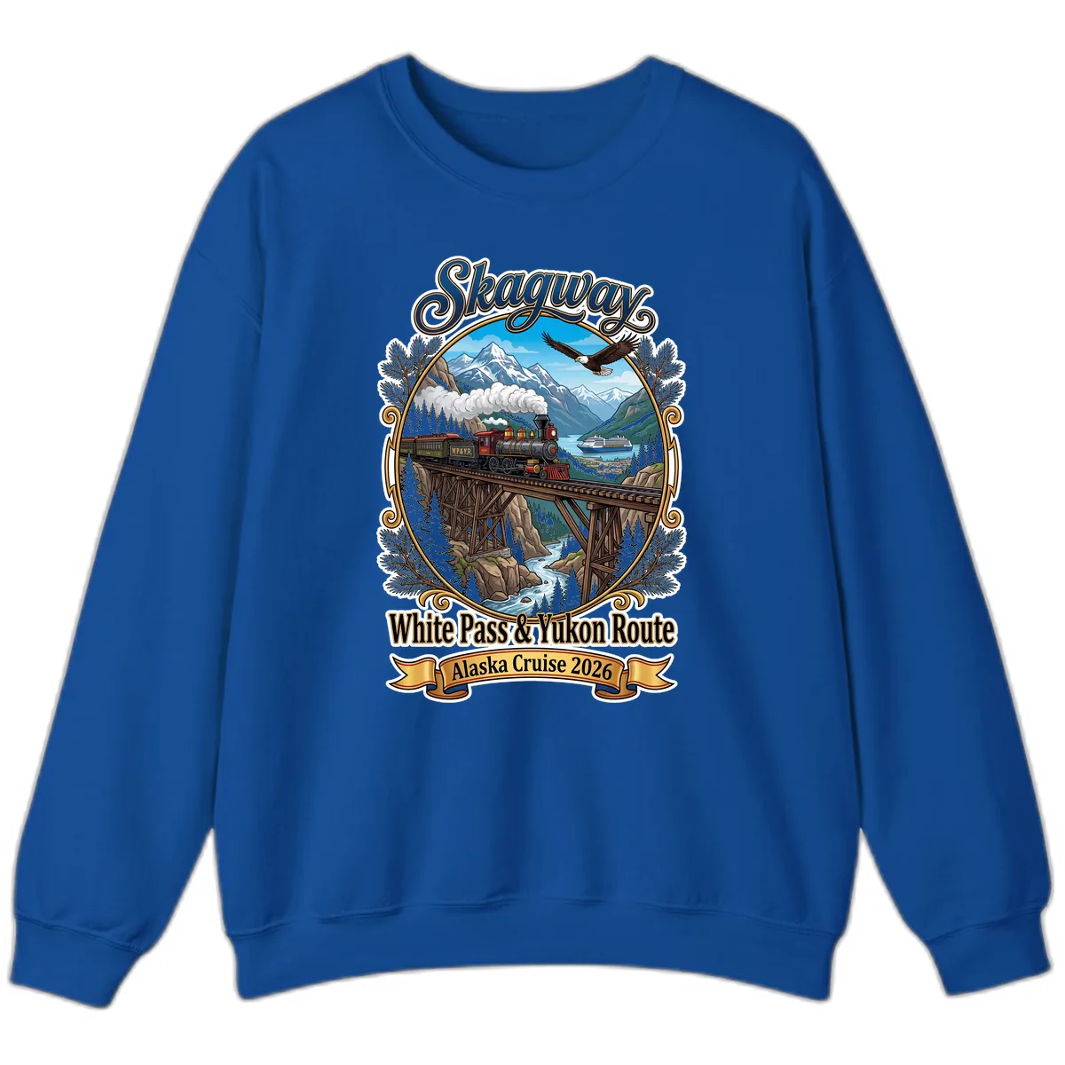 Skagway White Pass & Yukon Route Sweatshirt in Royal