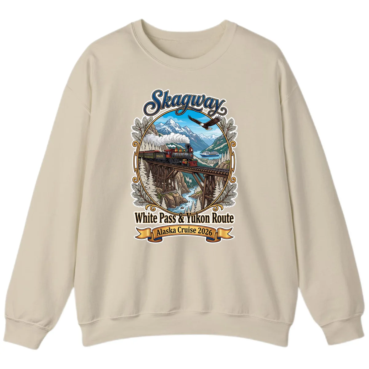Skagway White Pass & Yukon Route Sweatshirt in Sand