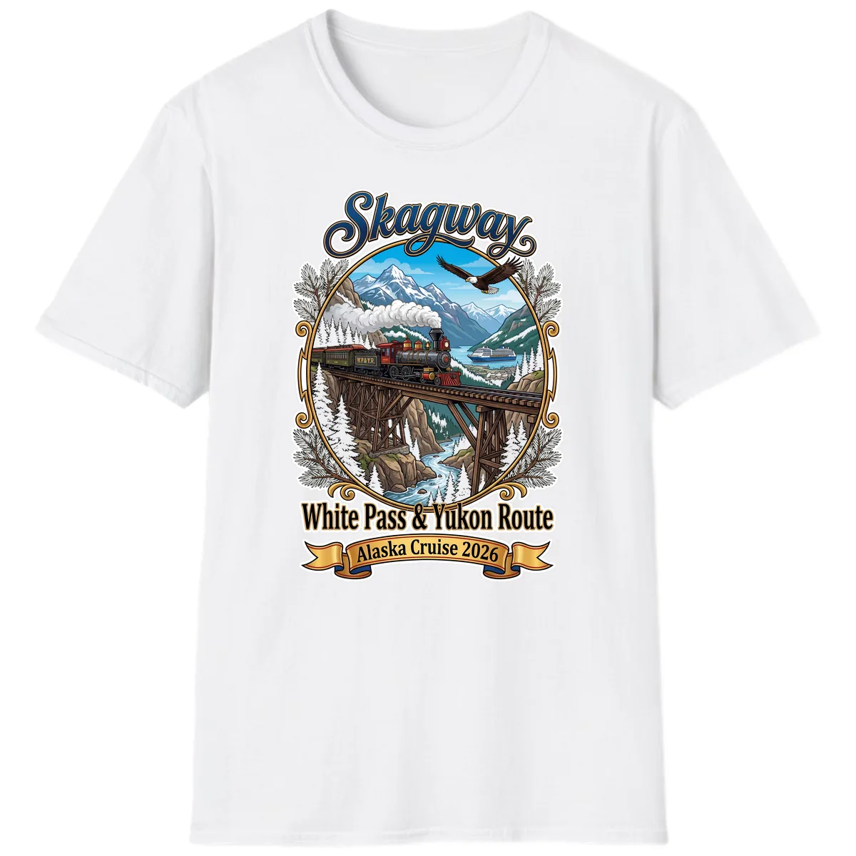 Skagway White Pass & Yukon Route T-Shirt in White
