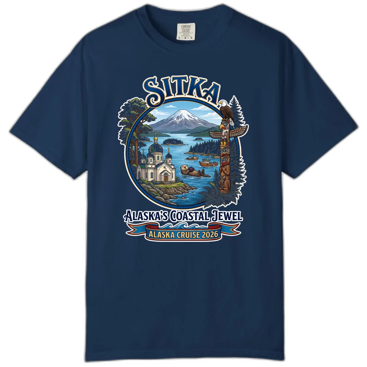 Sitka Alaska's Coastal Jewel Comfort Color in Navy