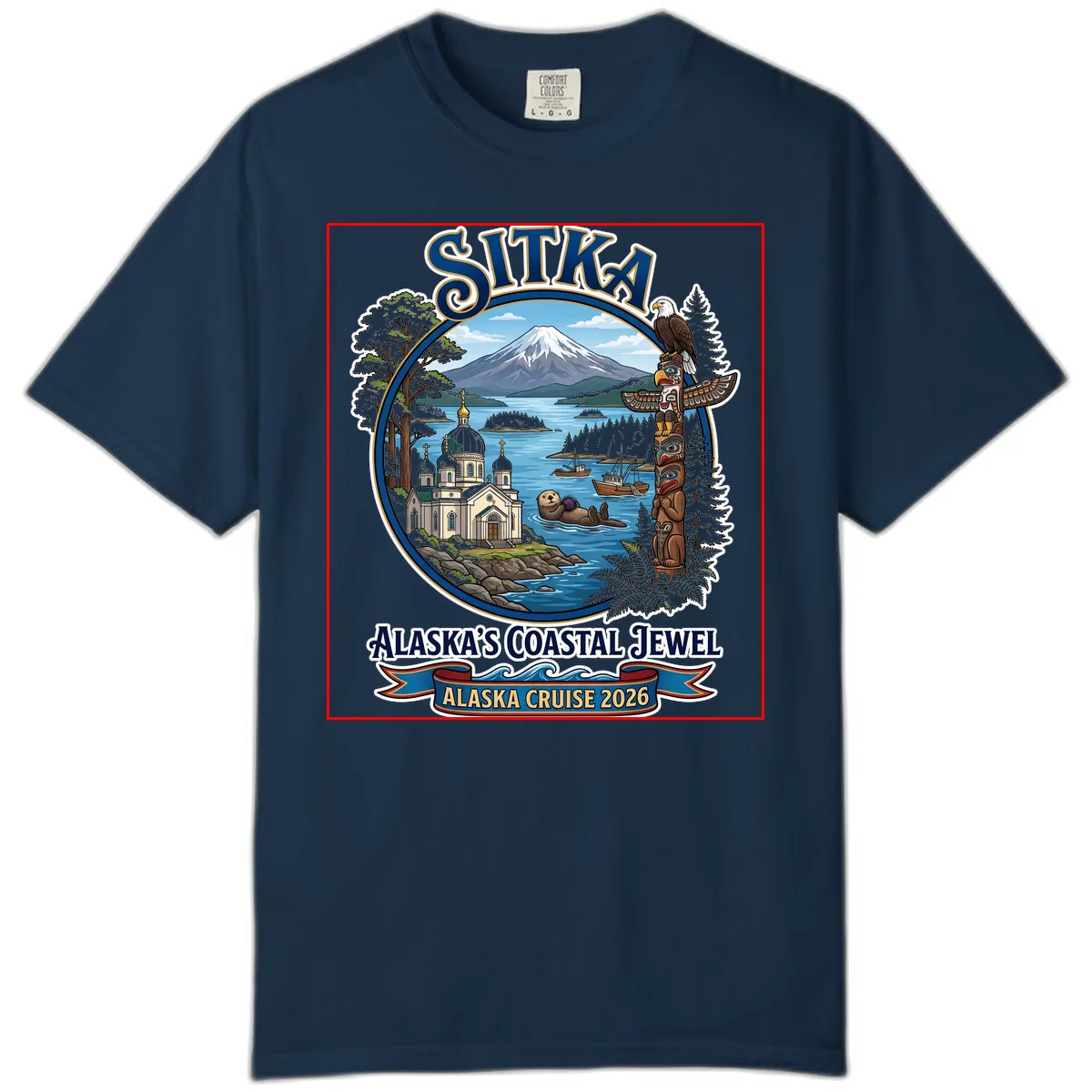 Sitka Alaska's Coastal Jewel Comfort Color in True Navy