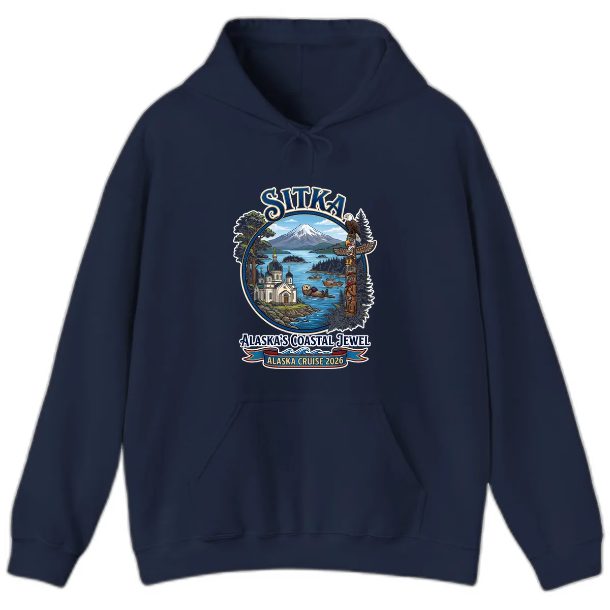 Sitka Alaska's Coastal Jewel Hoodie in Navy