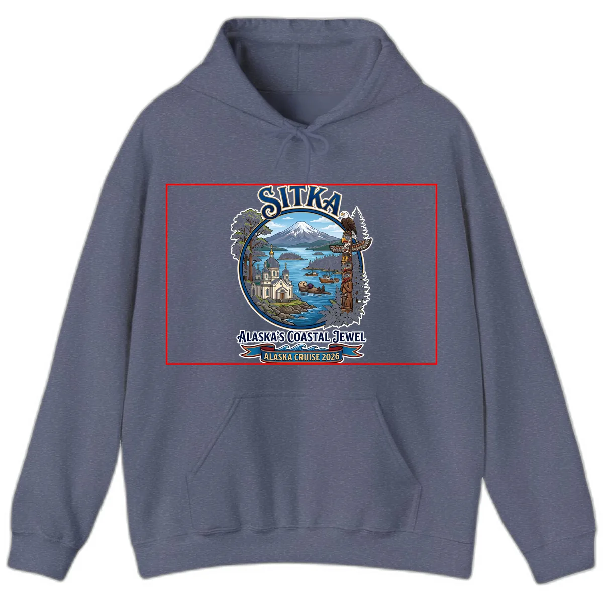 Sitka Alaska's Coastal Jewel Hoodie in Heather Navy