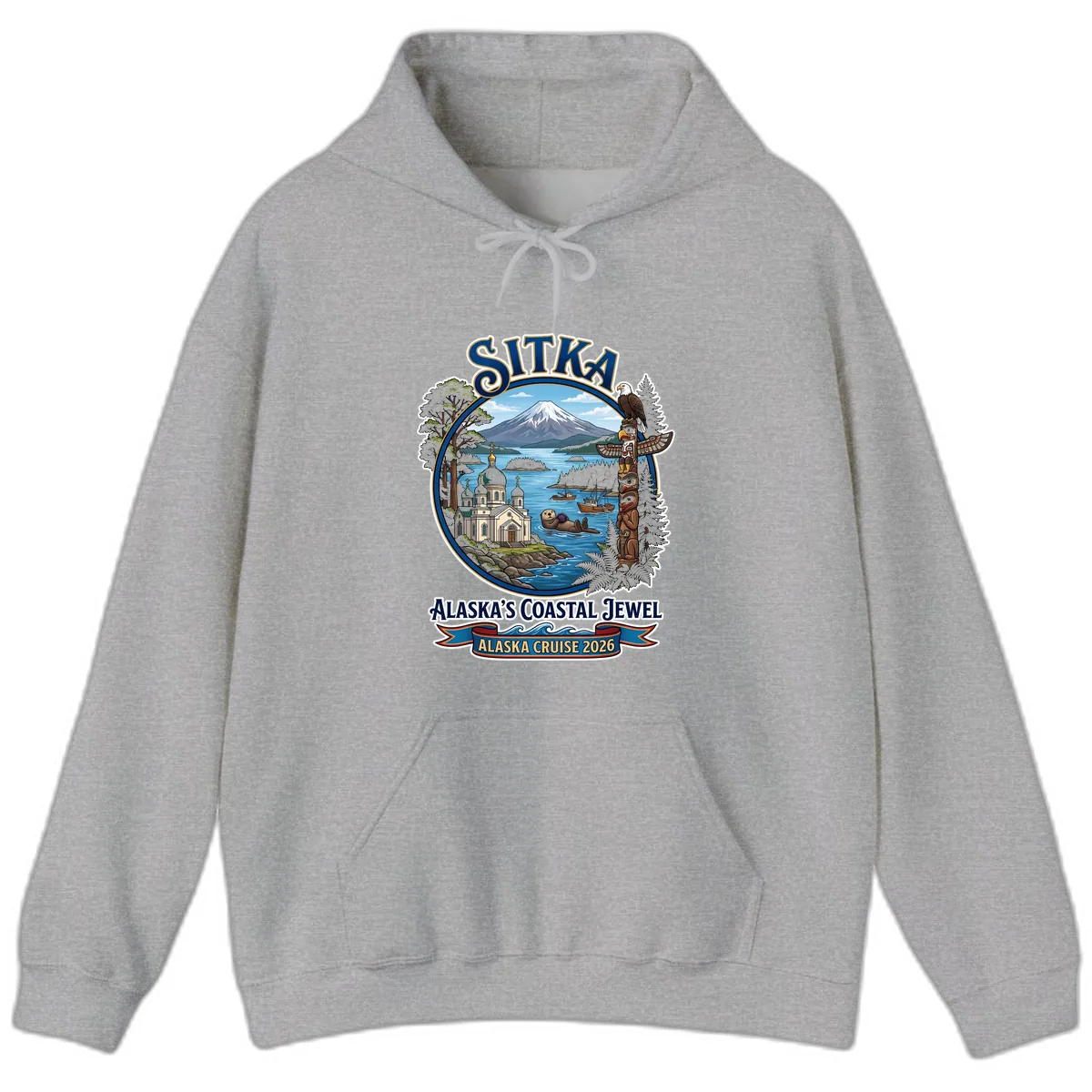 Sitka Alaska's Coastal Jewel Hoodie in Sport Grey
