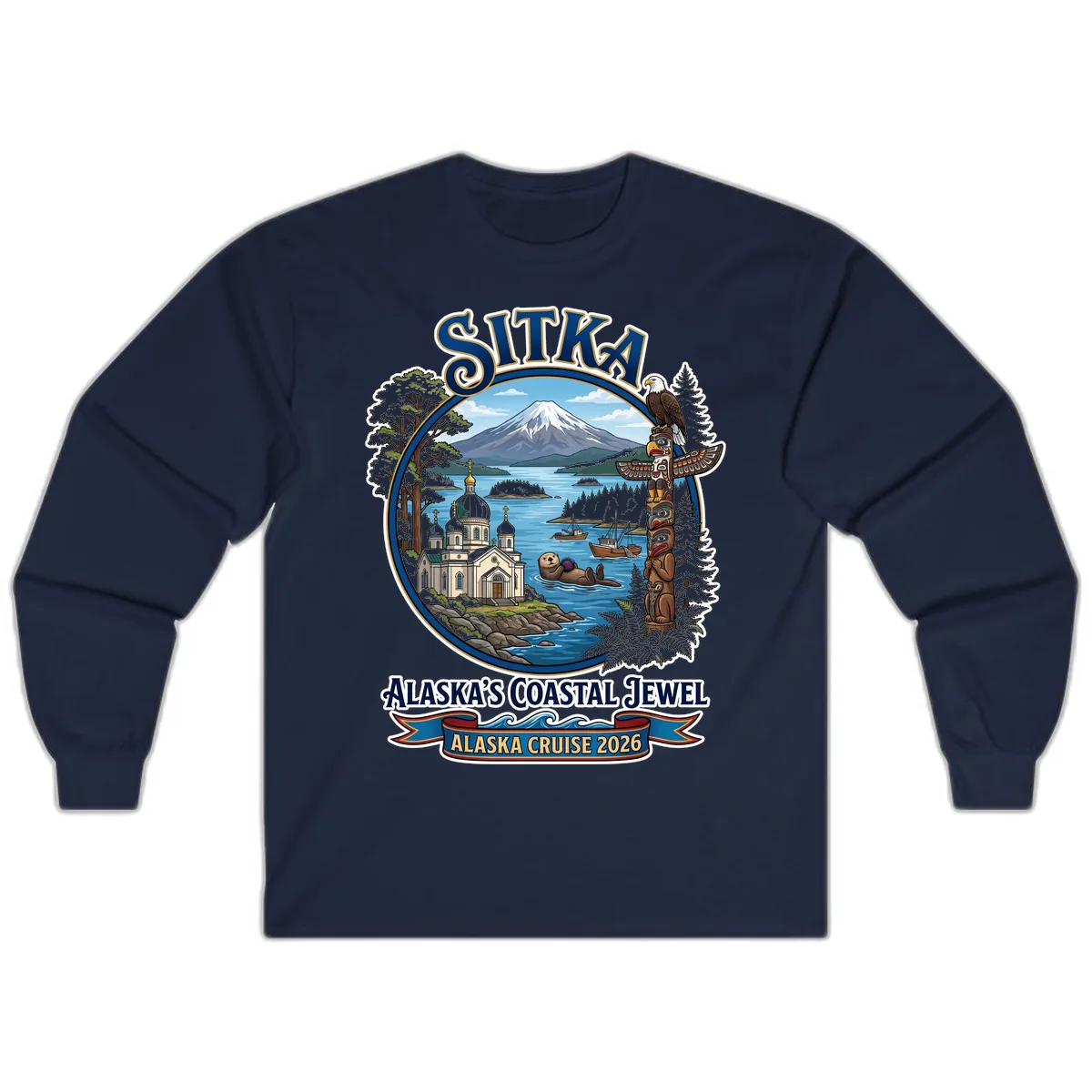 Sitka Alaska's Coastal Jewel Long Sleeve in Navy