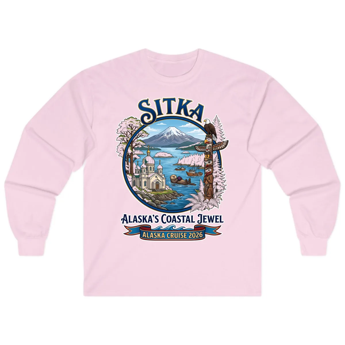 Sitka Alaska's Coastal Jewel Long Sleeve in Light Pink