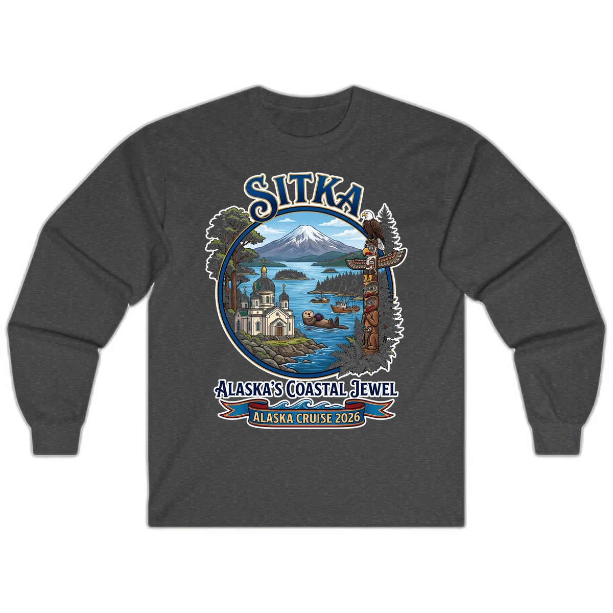 Sitka Alaska's Coastal Jewel Long Sleeve in Dark Heather