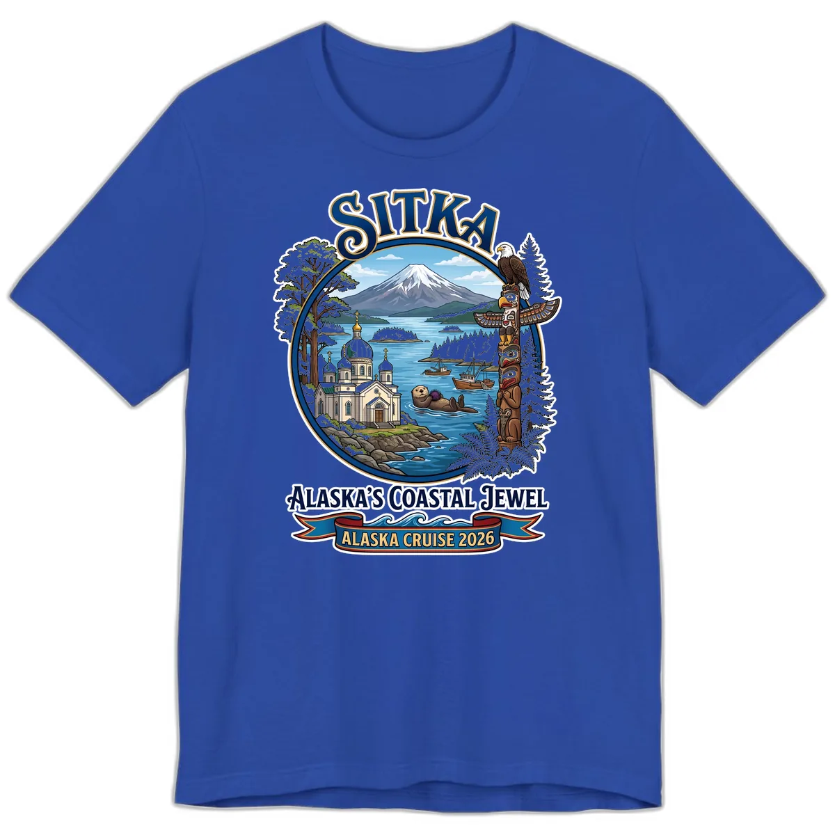 Sitka Alaska's Coastal Jewel Premium T-Shirt in True Royal