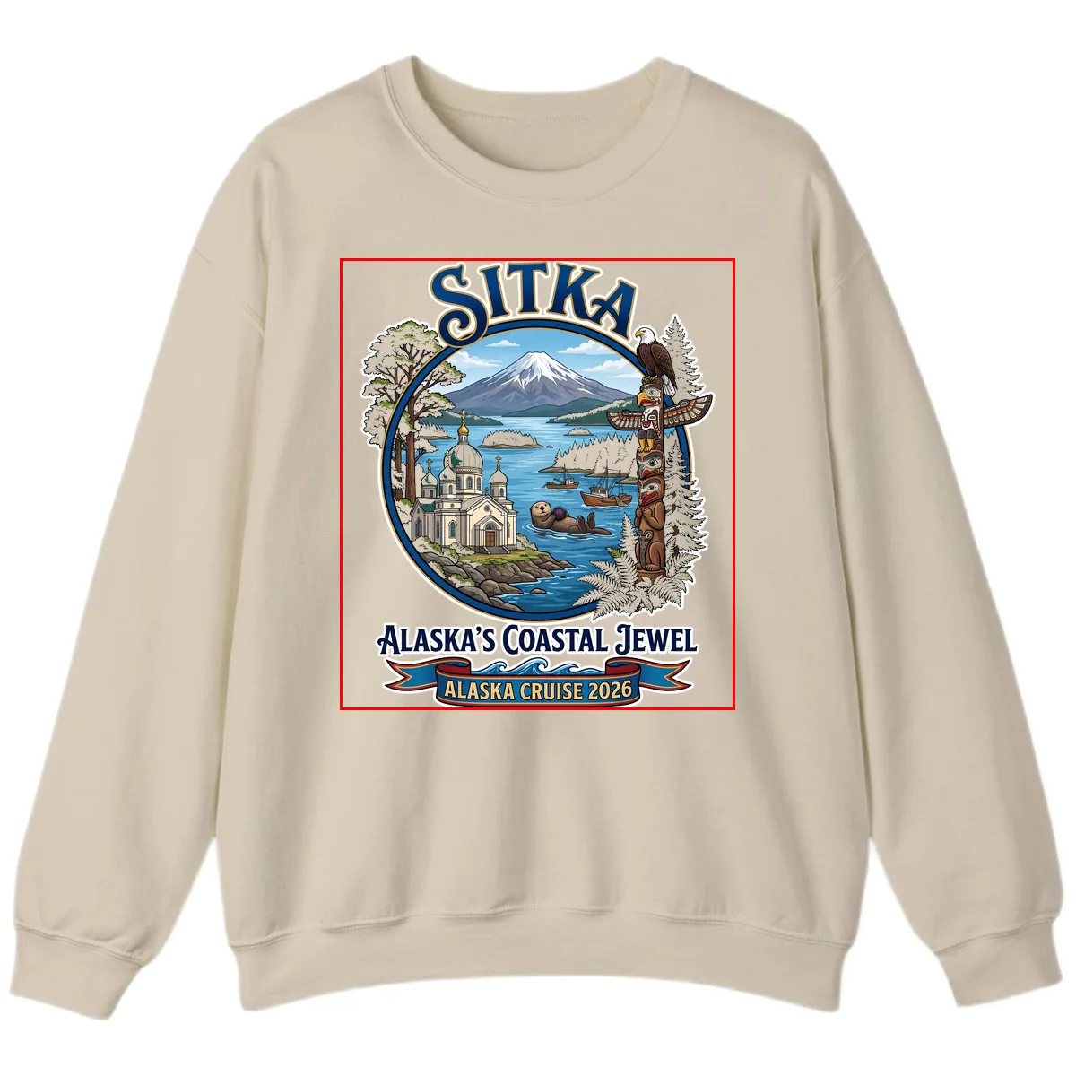 Sitka Alaska's Coastal Jewel Sweatshirt in Sand
