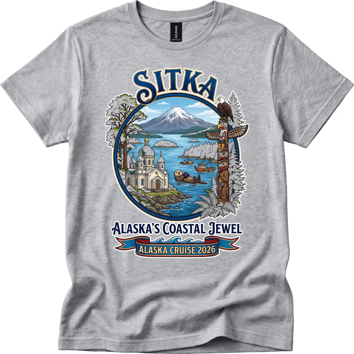 Sitka Alaska's Coastal Jewel T-Shirt in Sport Grey