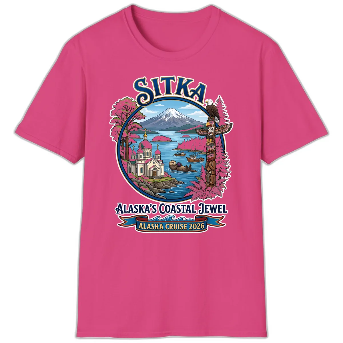 Sitka Alaska's Coastal Jewel T-Shirt in Heliconia
