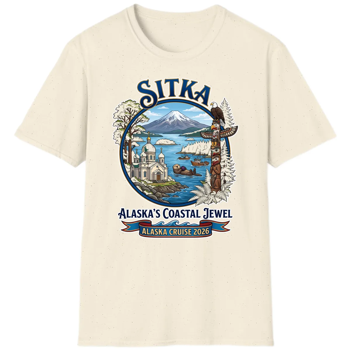 Sitka Alaska's Coastal Jewel T-Shirt in Natural
