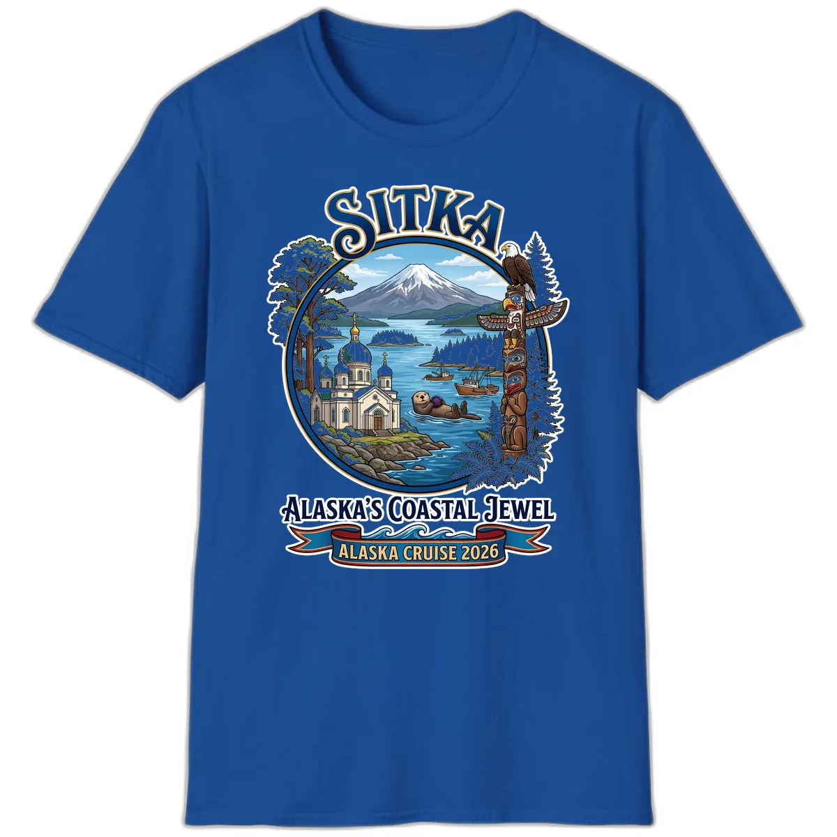 Sitka Alaska's Coastal Jewel T-Shirt in Royal