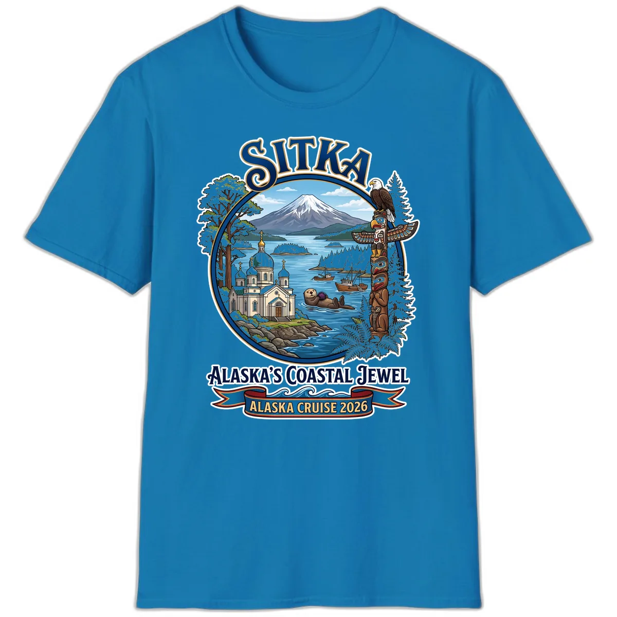 Sitka Alaska's Coastal Jewel T-Shirt in Sapphire