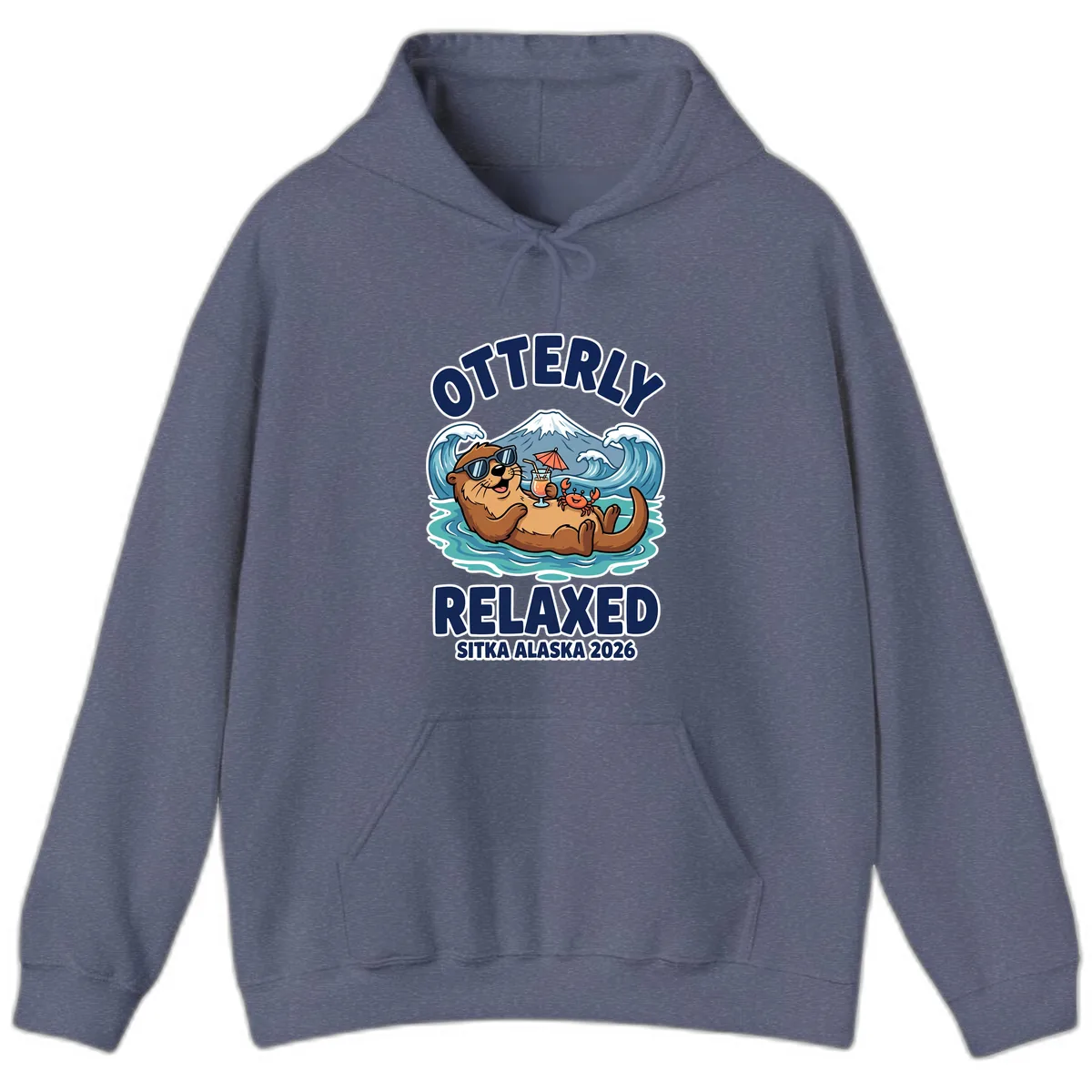 Otter Relaxed Sitka Alaska 2026 Hoodie in Heather Navy
