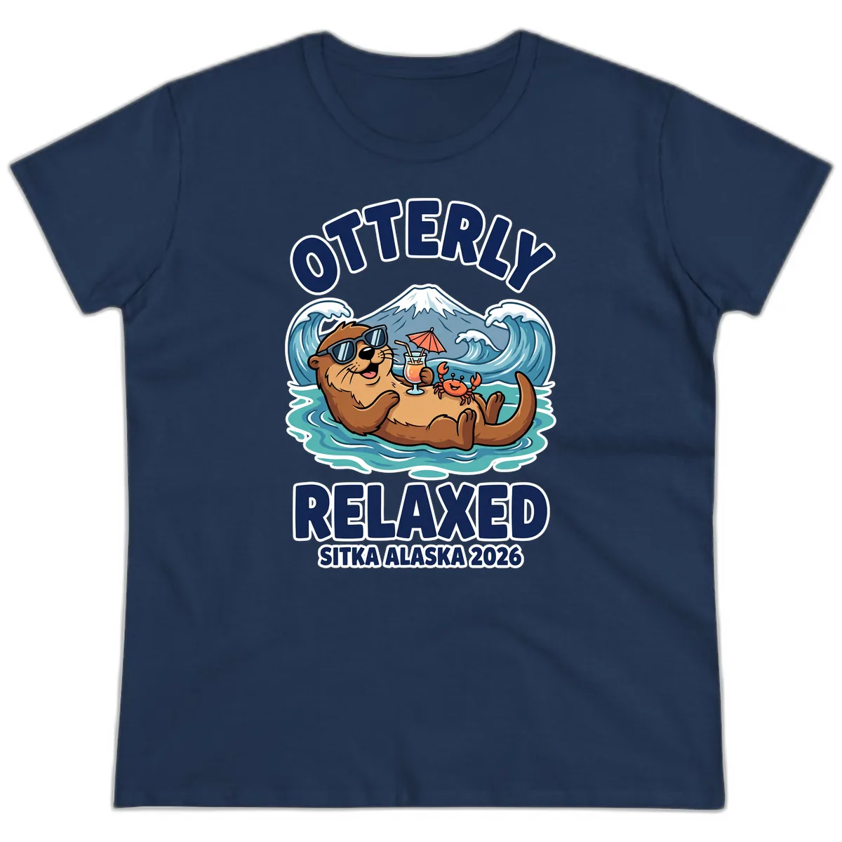 Otter Relaxed Sitka Alaska 2026 Ladies Tee in Navy