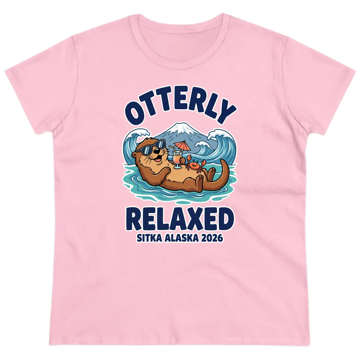 Otter Relaxed Sitka Alaska 2026 Ladies Tee in Light Pink
