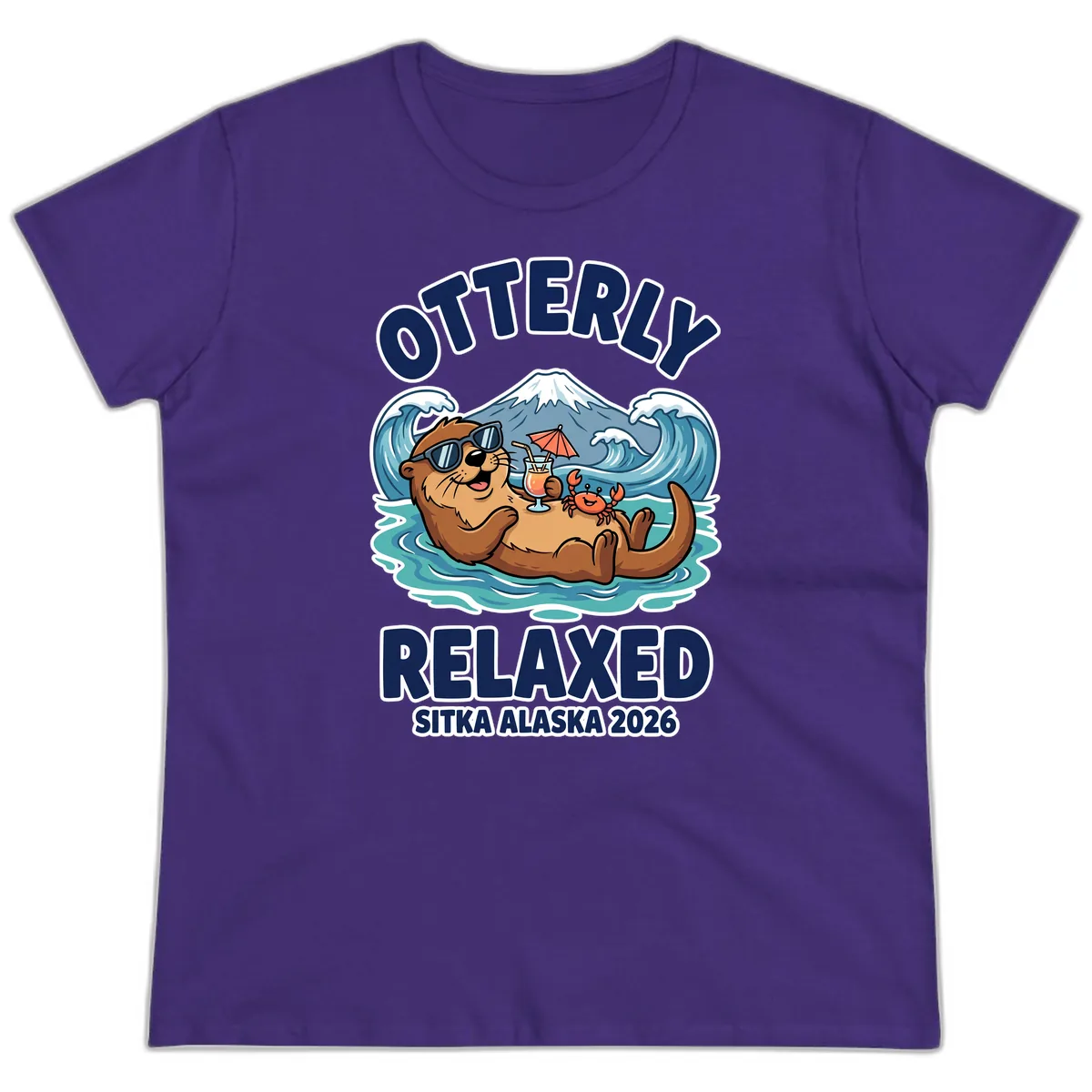Otter Relaxed Sitka Alaska 2026 Ladies Tee in Purple