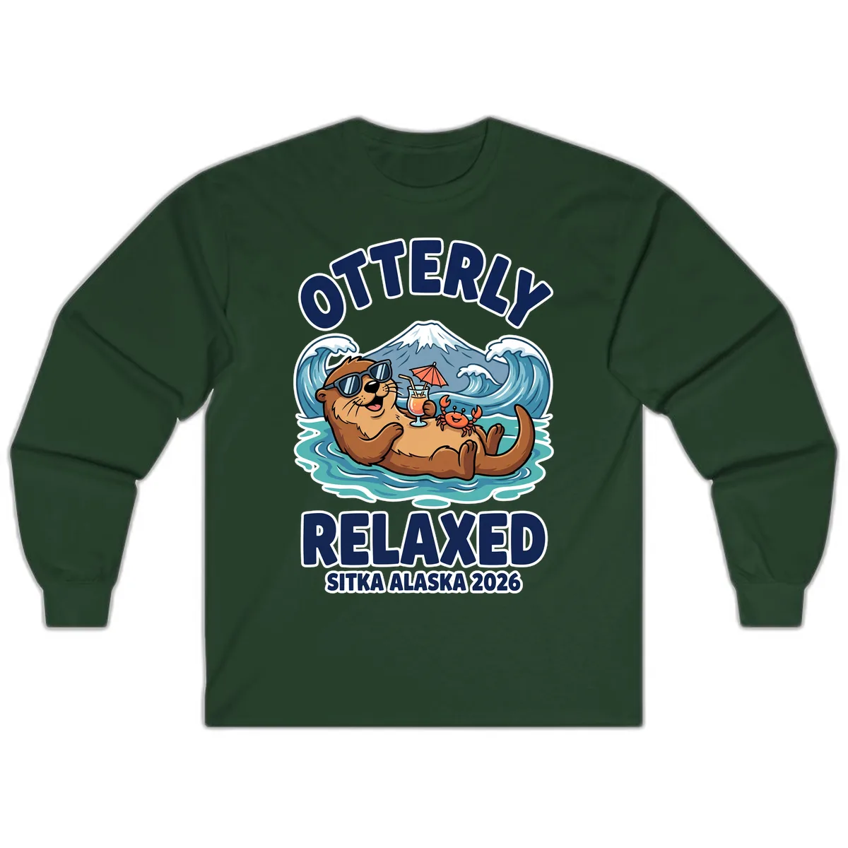 Otter Relaxed Sitka Alaska 2026 Long Sleeve in Forest Green