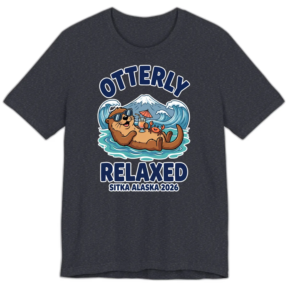 Otter Relaxed Sitka Alaska 2026 Premium T-Shirt in Heather Navy